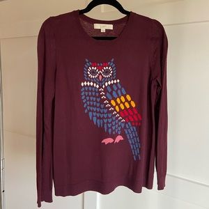 LOFT owl sweater